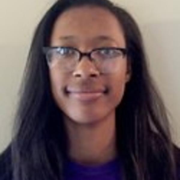 a female student with dark hair