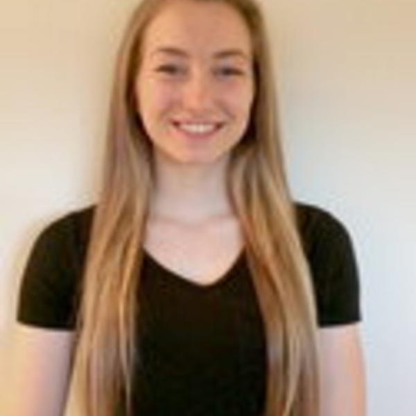 a female student with long blonde hair