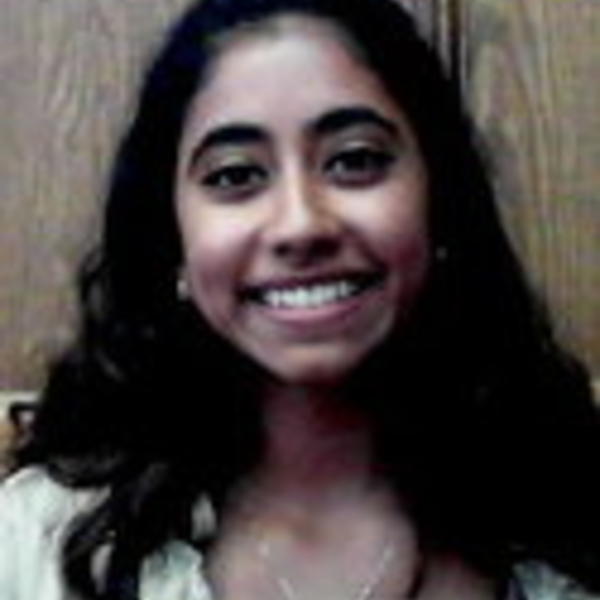 a female student with dark hair