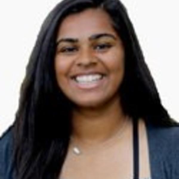 a female with student with long black hair