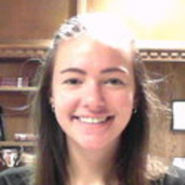 a female student with long brown hair