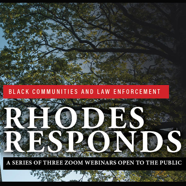 a poster that says Rhodes Responds