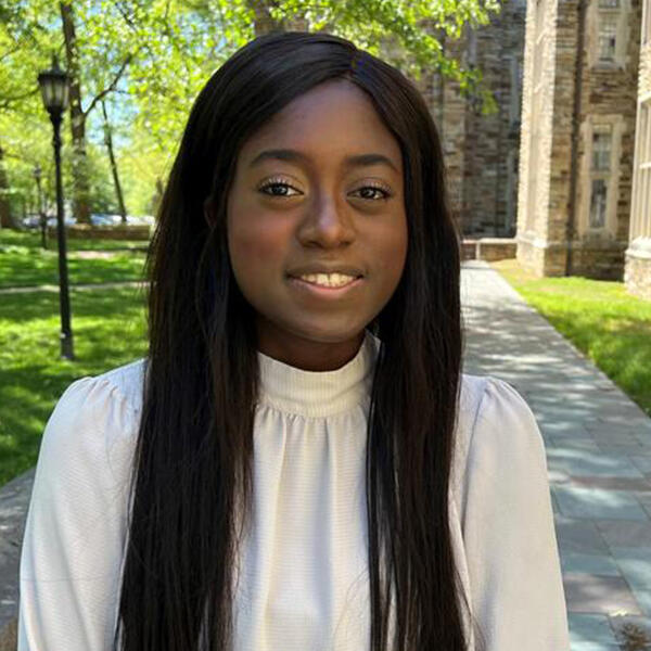 Janelle Bannor '24, a young African American woman with long dark hair