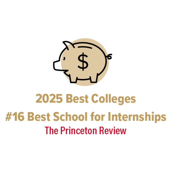 The Princeton Review for value, internships, community service, and campus beauty 