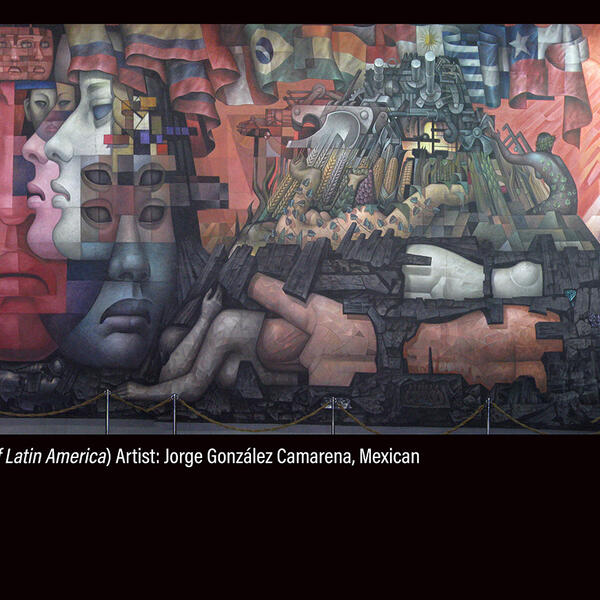mural banner for Latin American Studies