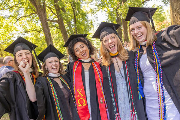 women in graduation robes 