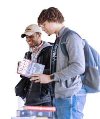 Students with backpacks